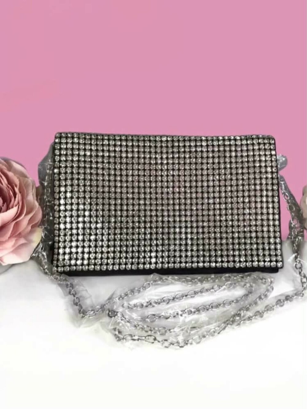 Amber Sceats STELLA Cubic Zirconia Crystal Bling Clutch Shoulder Bag *BNIP